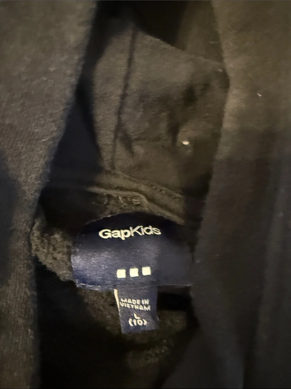 GAP Kids Black Hoodie with White Logo C4